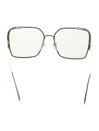 Fendi Zucca FF Logo Square Sunglasses