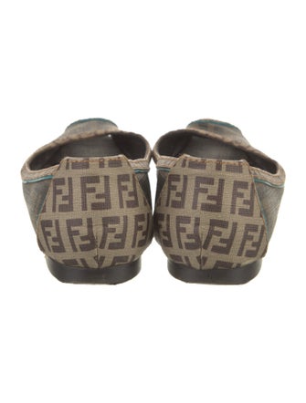 Fendi Zucca FF Logo Canvas Flats