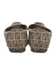 Fendi Zucca FF Logo Canvas Flats