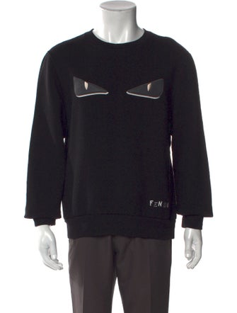 Fendi Monsters Motif Wool Sweatshirt