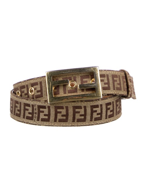 Fendi Zucca FF Logo Canvas Belt