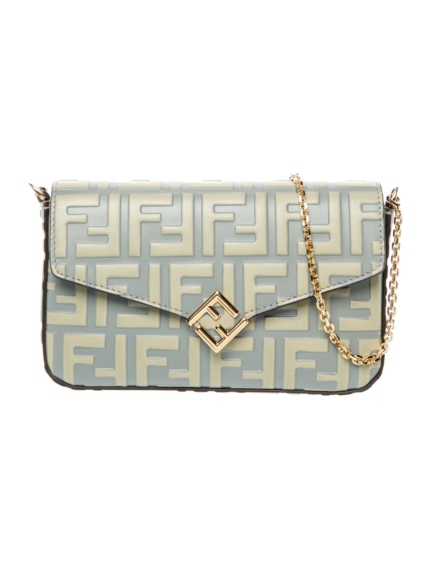 Fendi Zucca FF Diamond Wallet on Chain