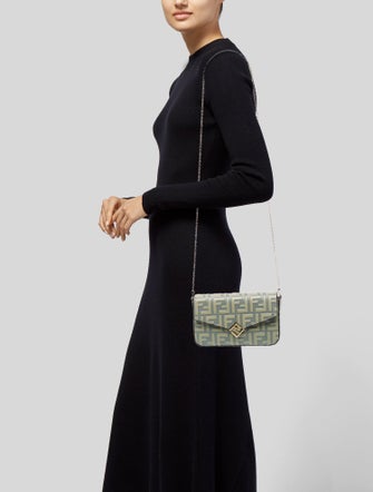 Fendi Zucca FF Diamond Wallet on Chain