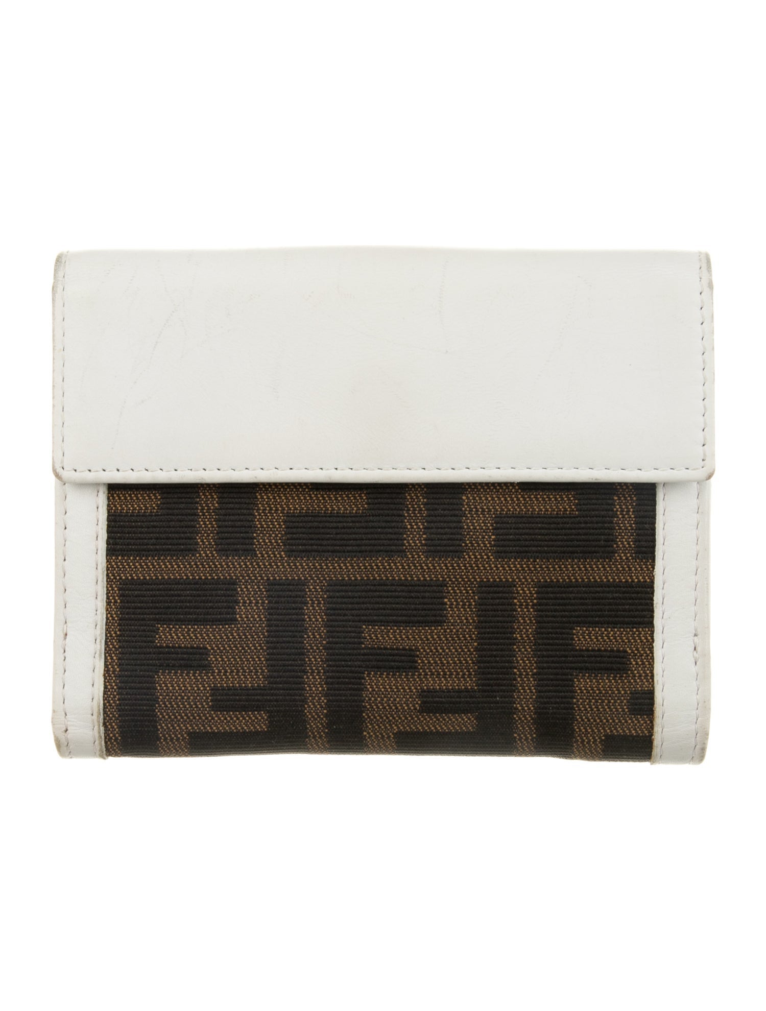 Fendi Vintage Zucca FF Logo Compact Wallet
