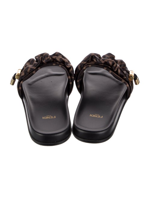 Fendi Zucca FF Logo Patterned Slides