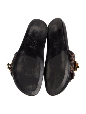 Fendi Zucca FF Logo Patterned Slides