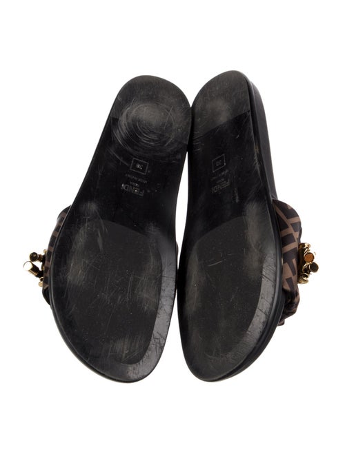 Fendi Zucca FF Logo Patterned Slides