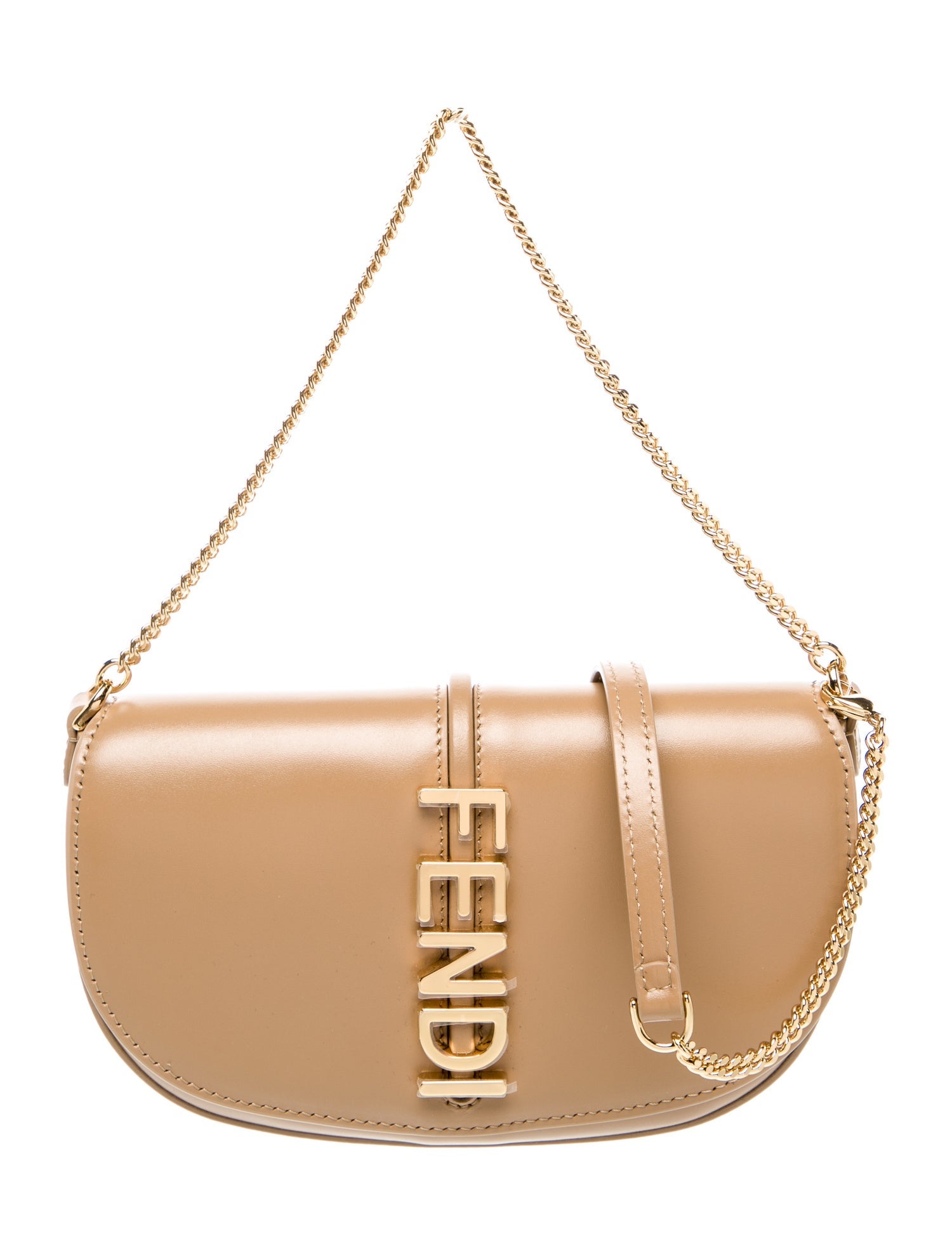 Fendi Leather Fendigraphy Wallet On Chain w/ Tags