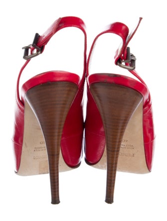 Fendi Leather Slingback Pumps