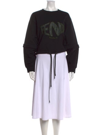 Fendi Graphic Print Crew Neck Sweatshirt