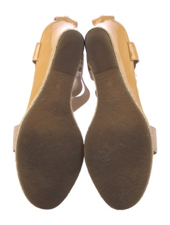 Fendi Patent Leather T-Strap Sandals