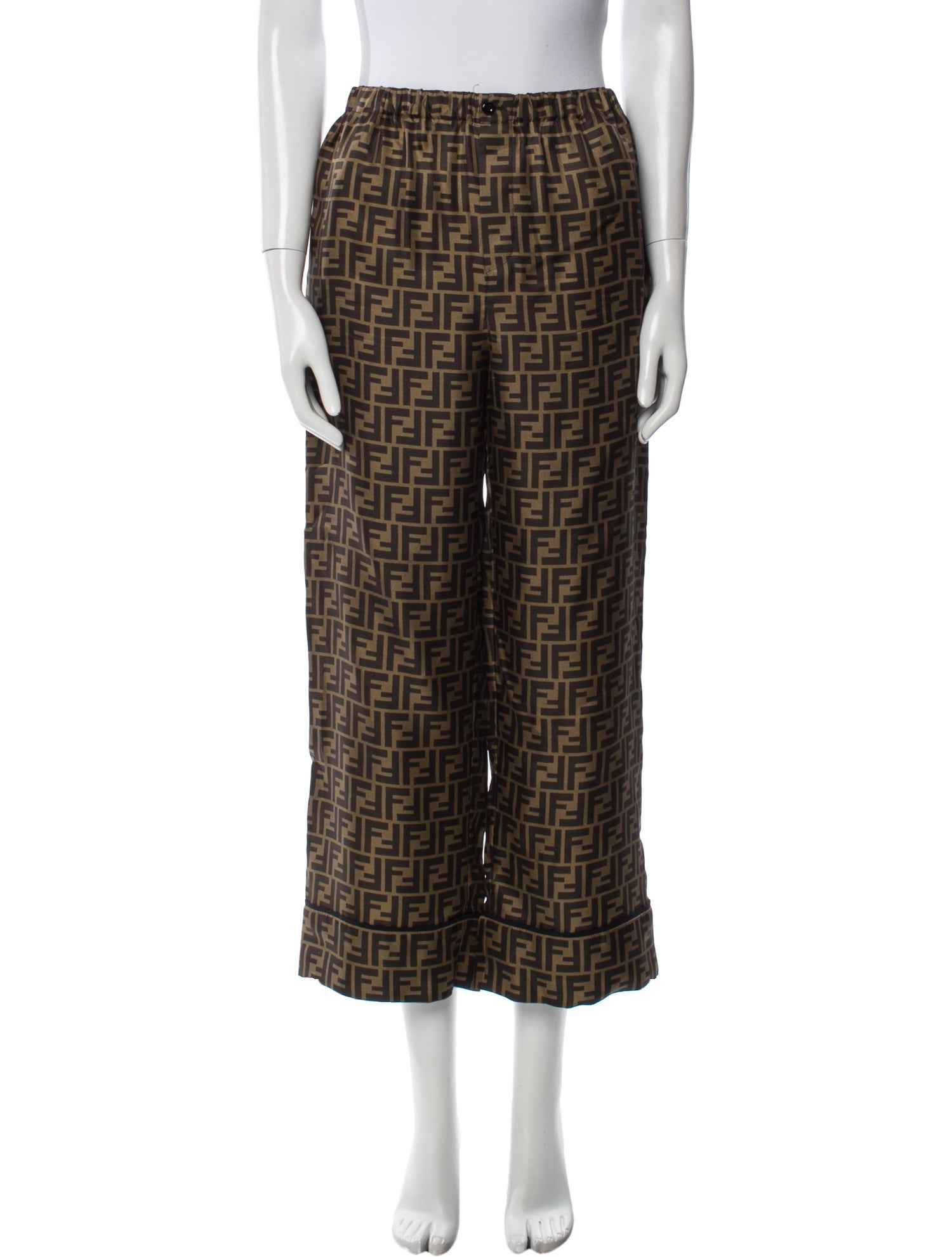 Fendi Silk Wide Leg Pants