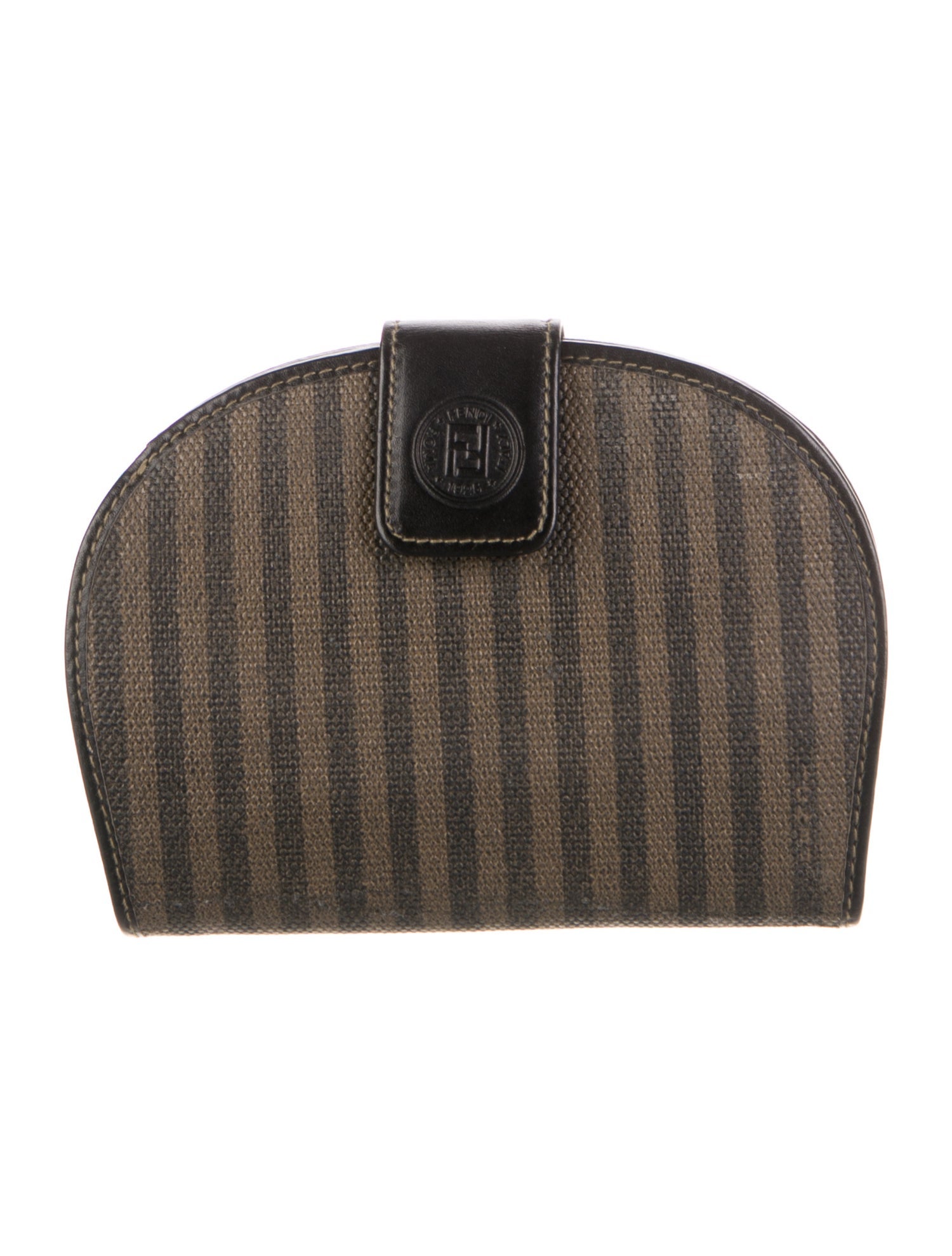 Fendi Vintage Pequin Pattern Wallet