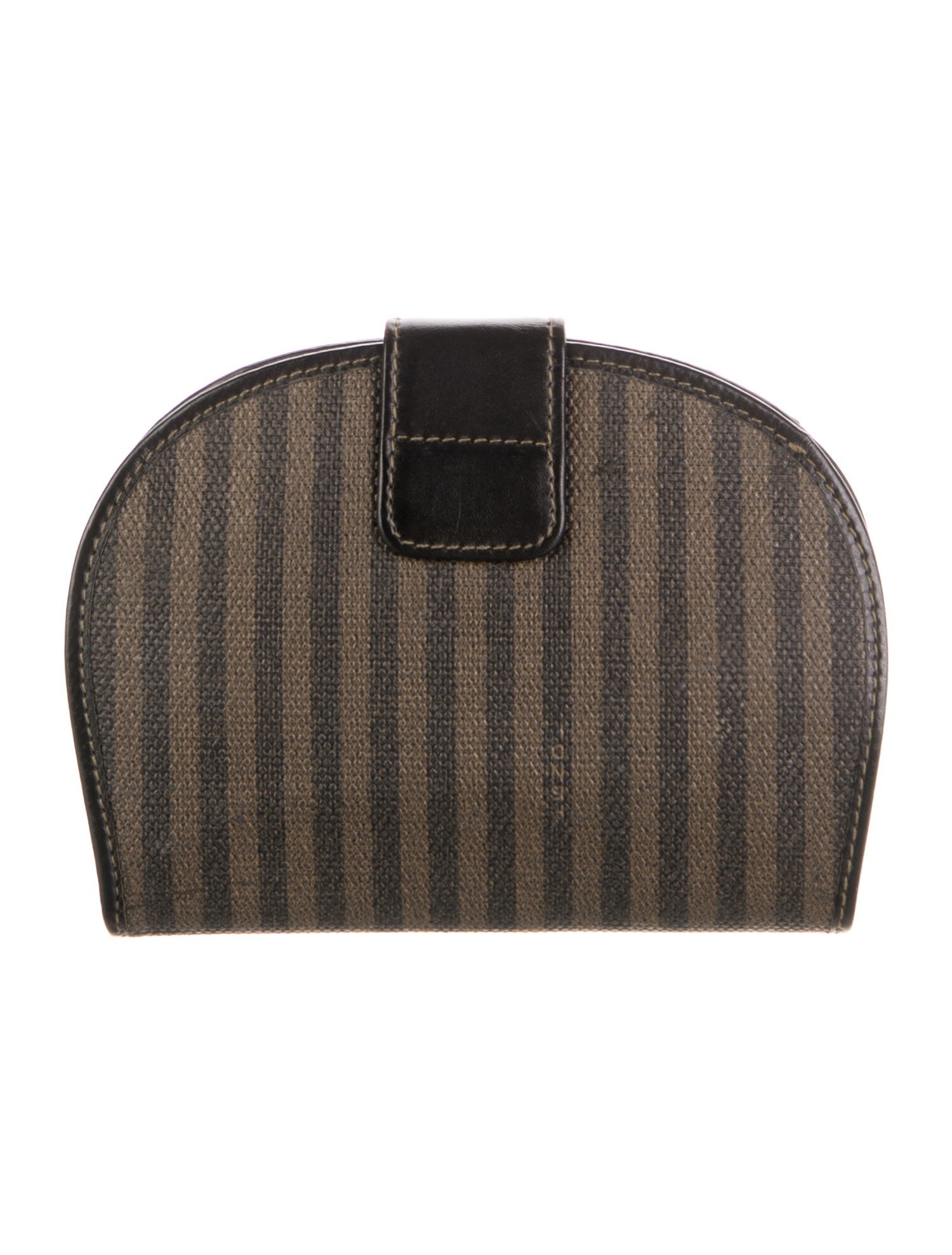 Fendi Vintage Pequin Pattern Wallet