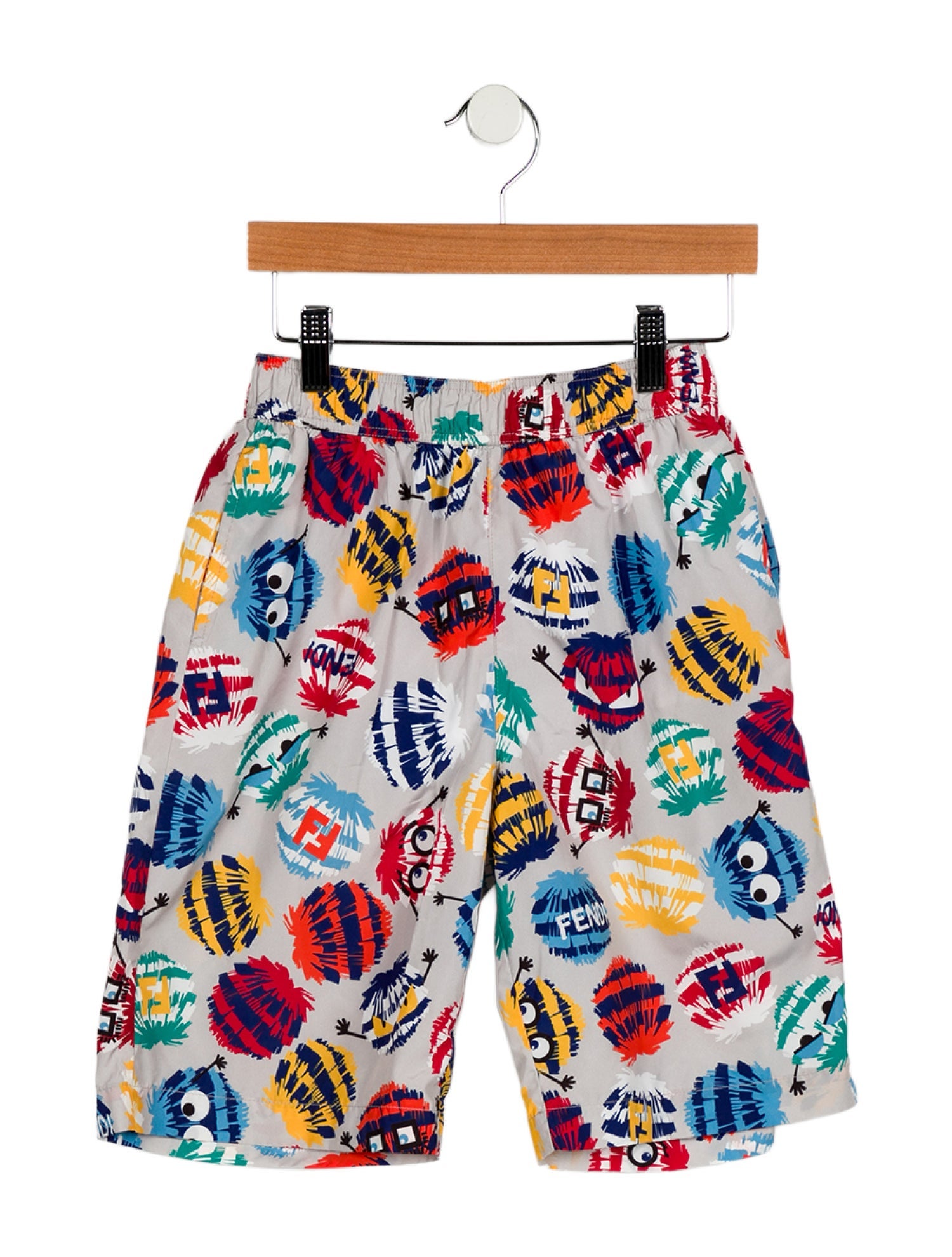 Fendi Boys' Patterned Swim Trunks
