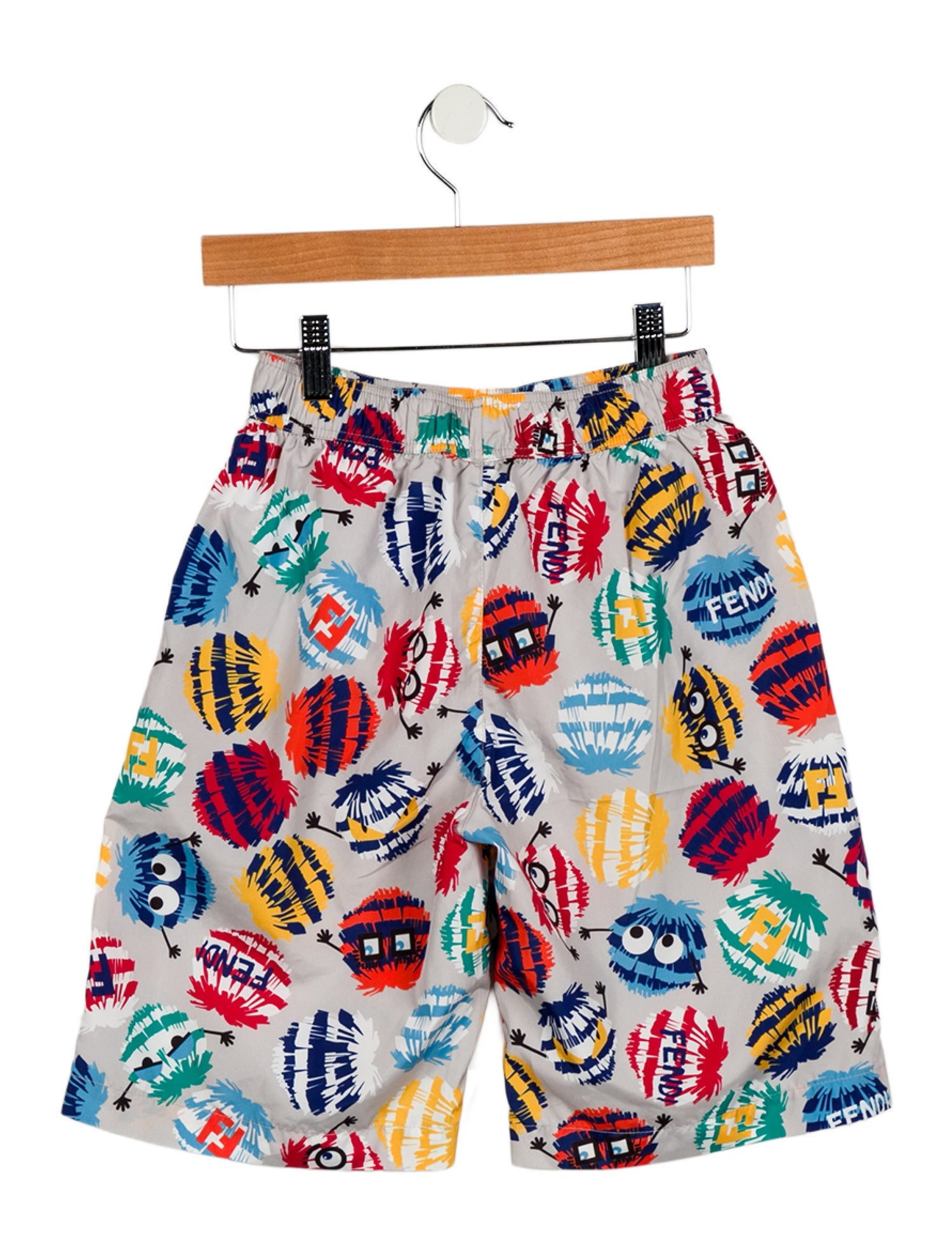 Fendi Boys' Patterned Swim Trunks