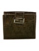 Fendi Zucca FF Logo Leather Compact Wallet