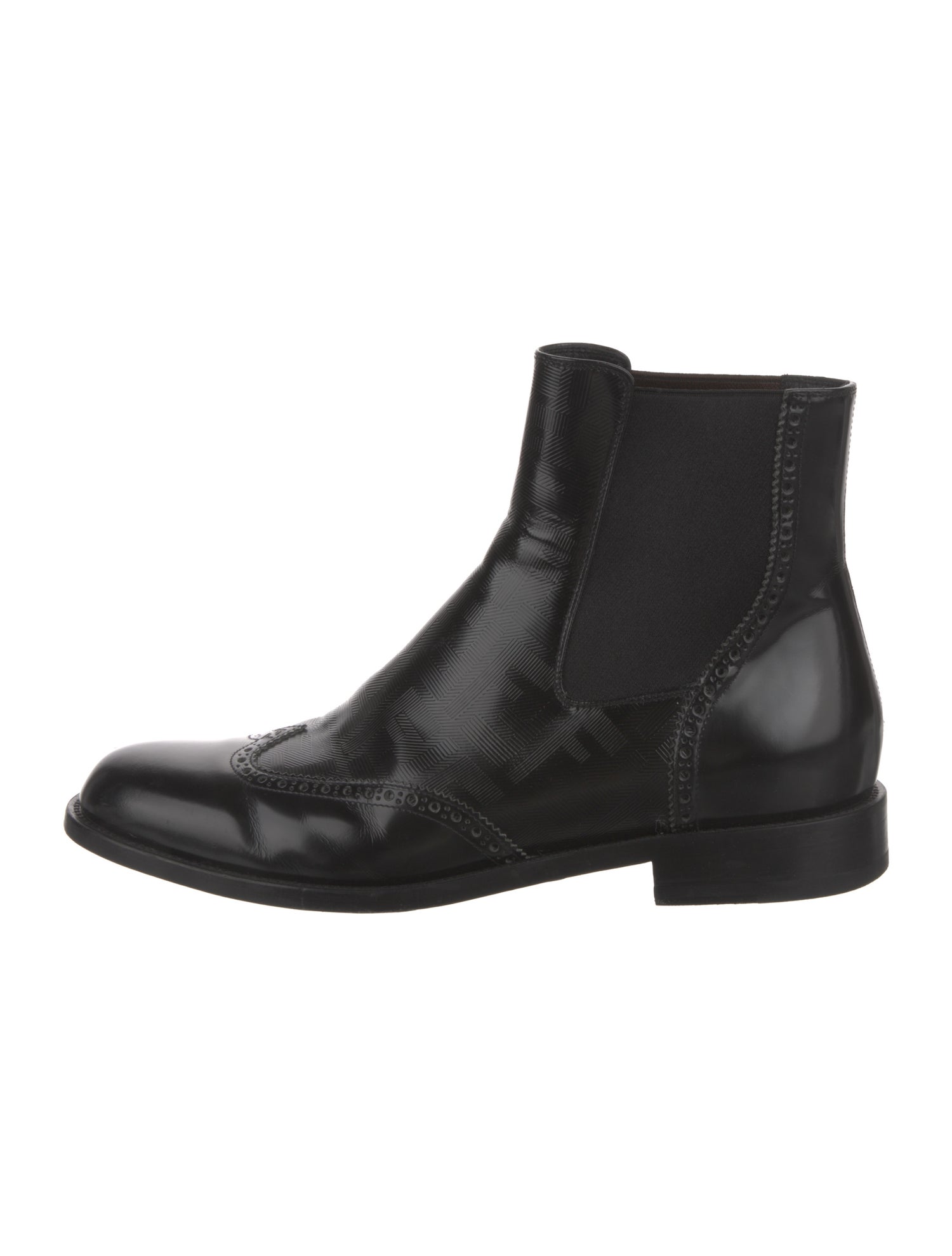 Fendi Leather Chelsea Boots