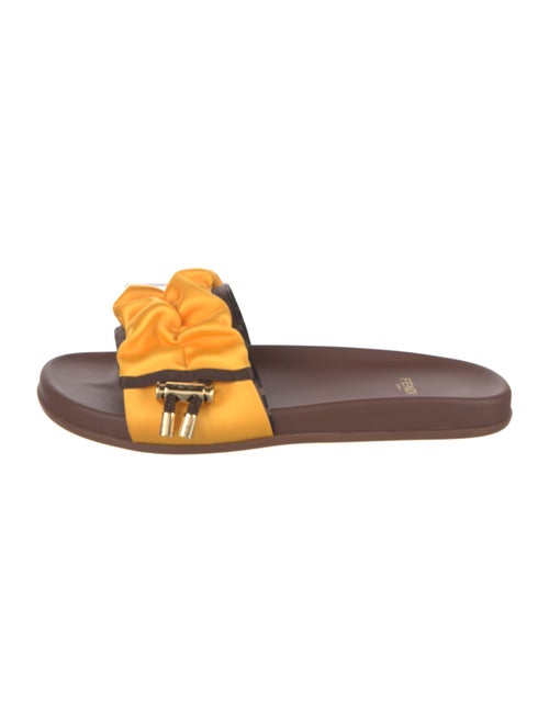 Fendi Zucca FF Logo Satin Slides