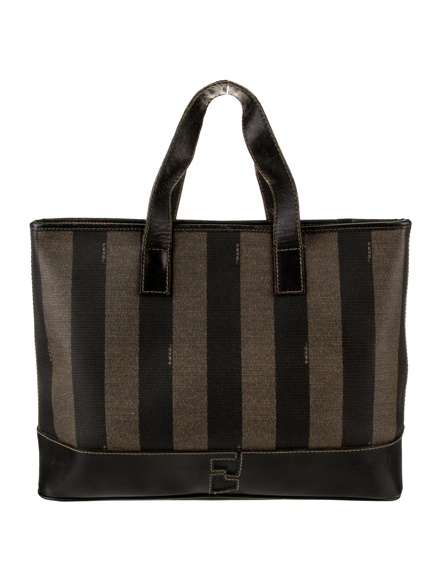 Fendi Pequin Top Handle Bag Vintage