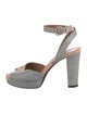 Fendi Embossed Leather Printed Sandals