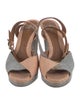 Fendi Embossed Leather Printed Sandals
