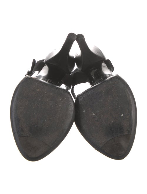 Fendi Suede Floral Print Slingback Sandals