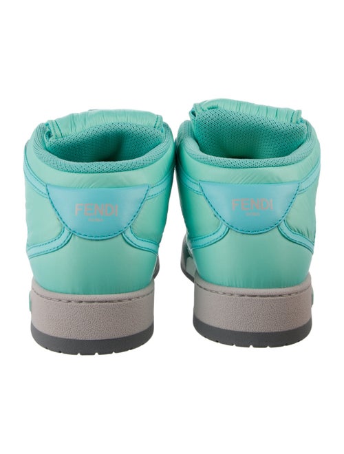 Fendi Nylon Colorblock Pattern Sneakers