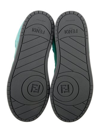Fendi Nylon Colorblock Pattern Sneakers