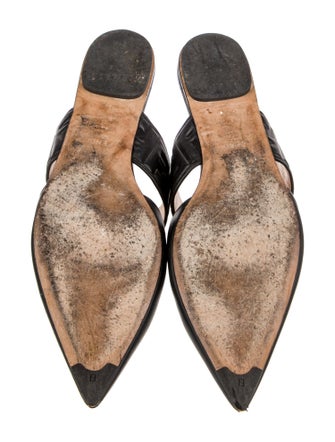 Fendi Zucca FF Logo Leather Mules