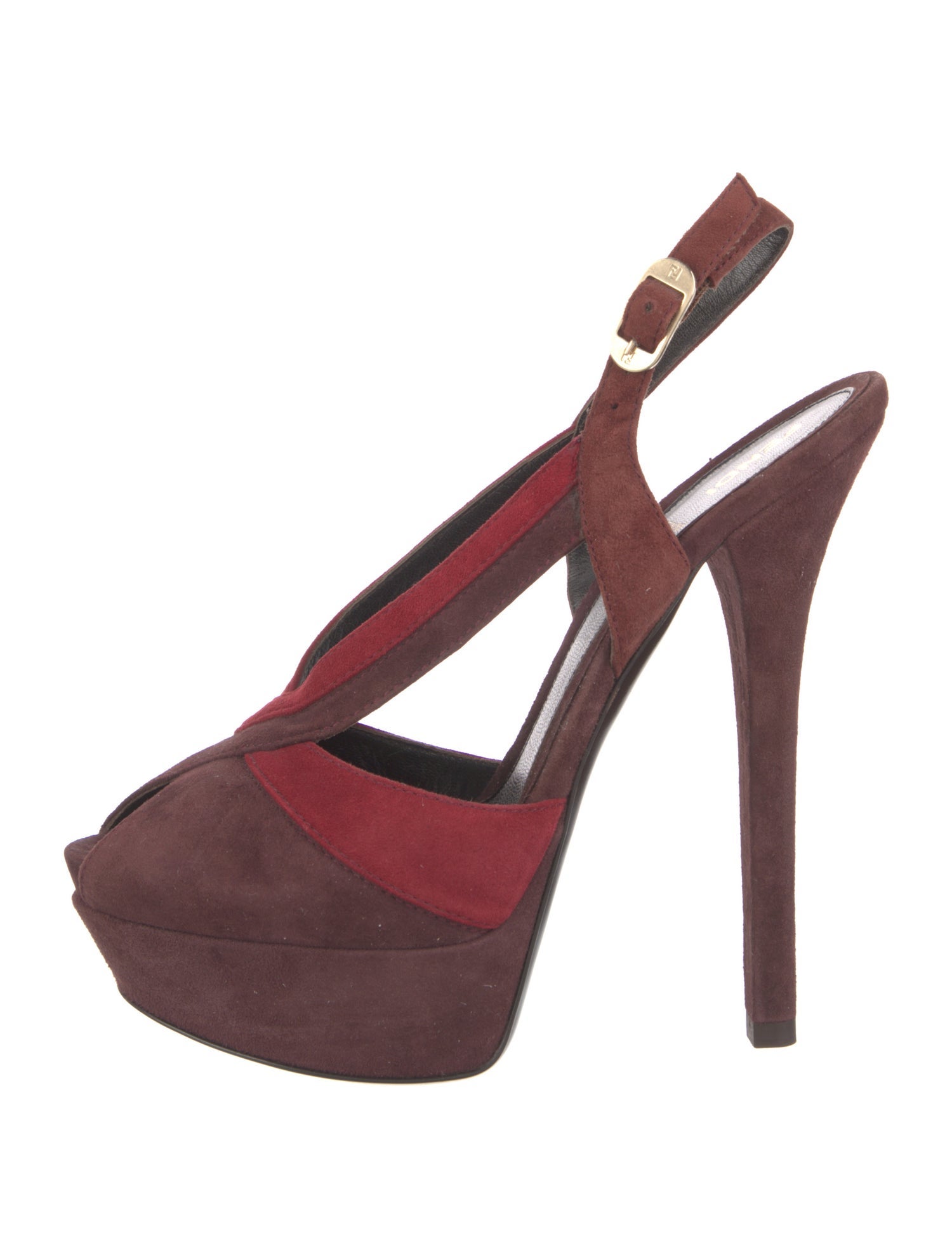 Fendi Suede Slingback Sandals