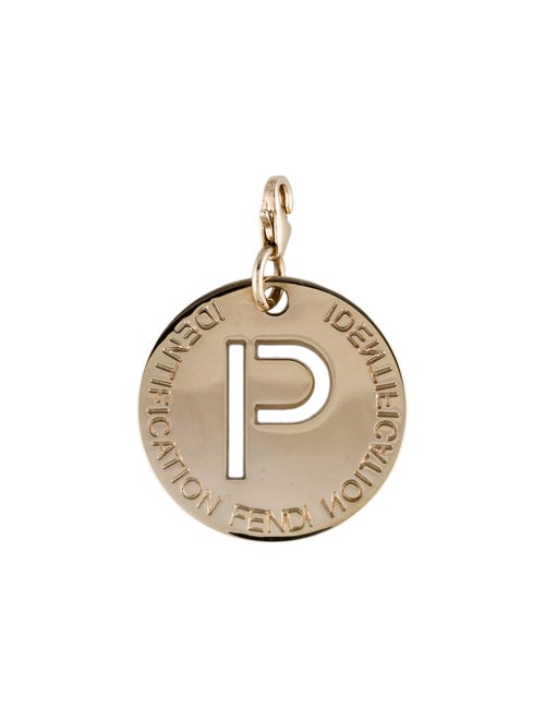 Fendi Letter 'P' Identification Charm Pendant