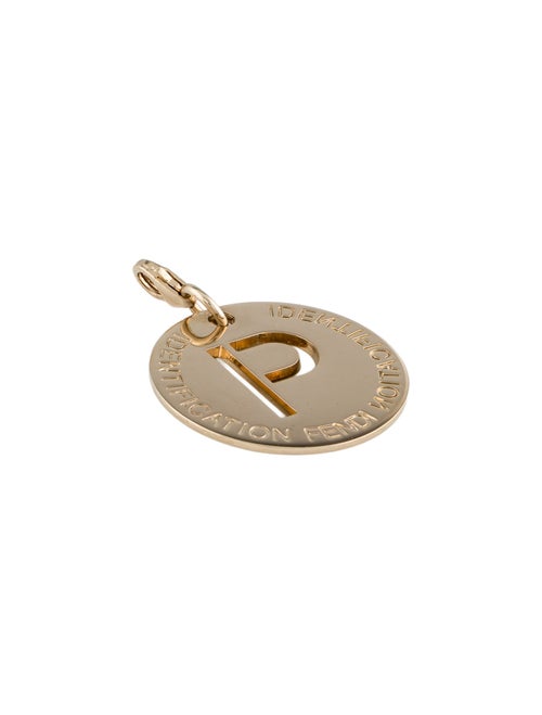 Fendi Letter 'P' Identification Charm Pendant
