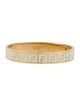 Fendi Enamel 'FF' Logo Forever Hinged Bangle Bracelet