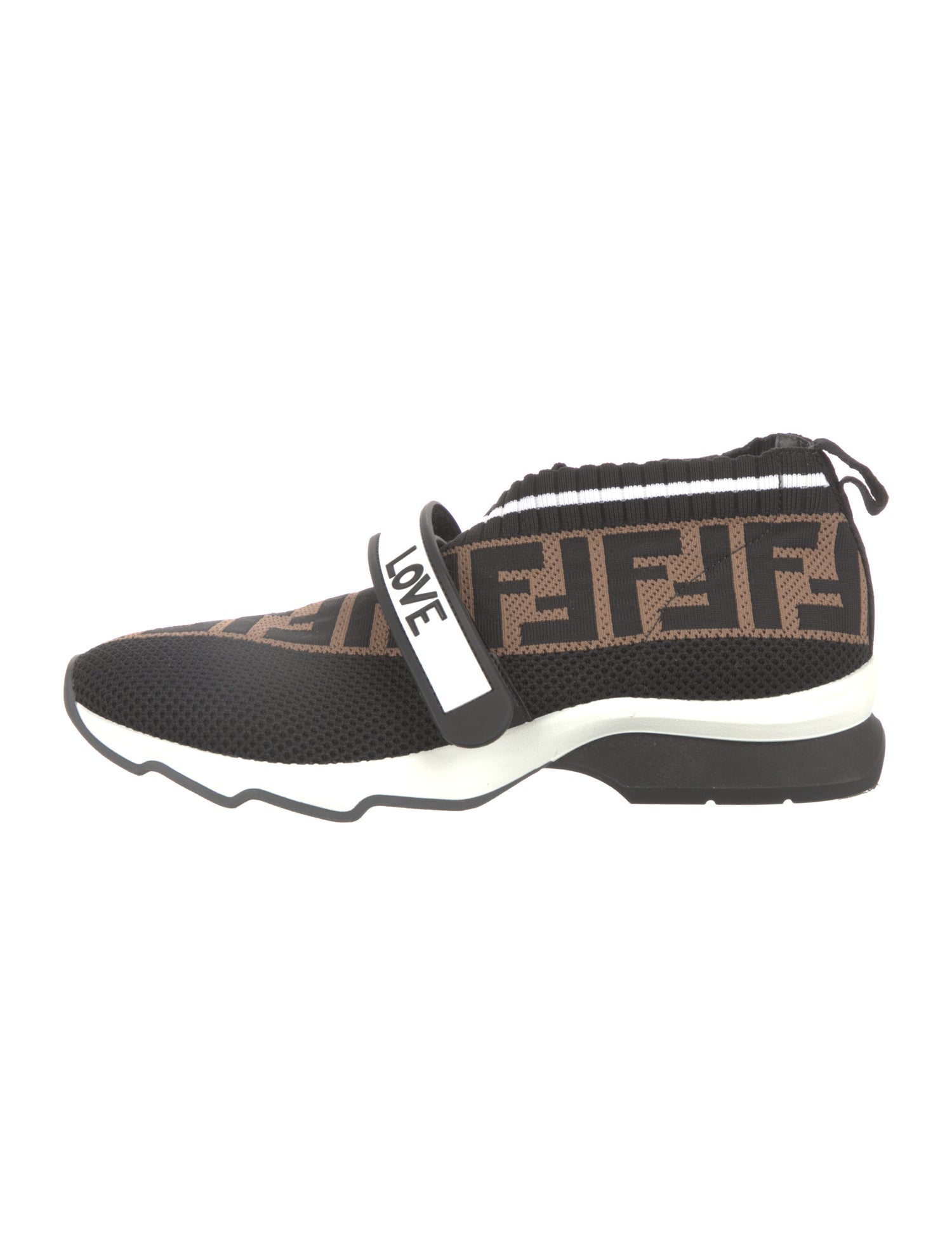 Fendi Zucca FF Logo Printed Sock Sneakers