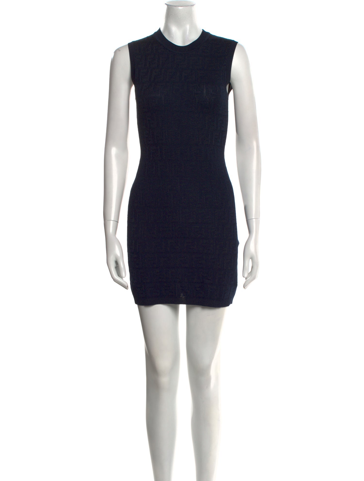 Fendi Crew Neck Mini Dress