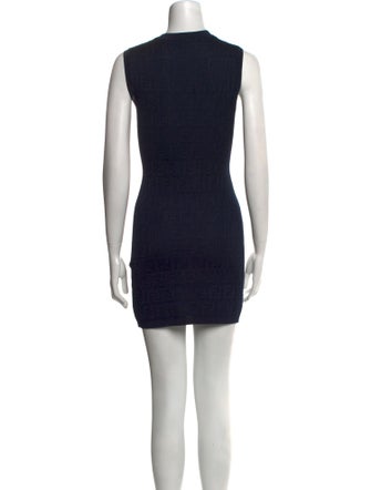 Fendi Crew Neck Mini Dress