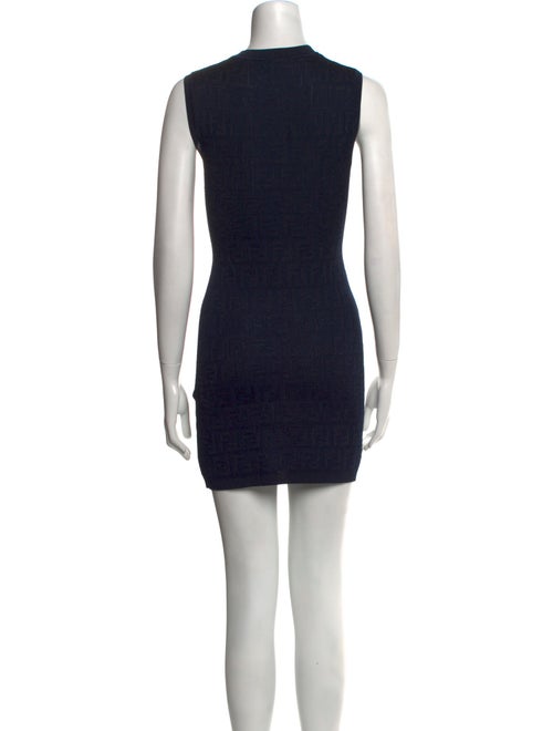 Fendi Crew Neck Mini Dress