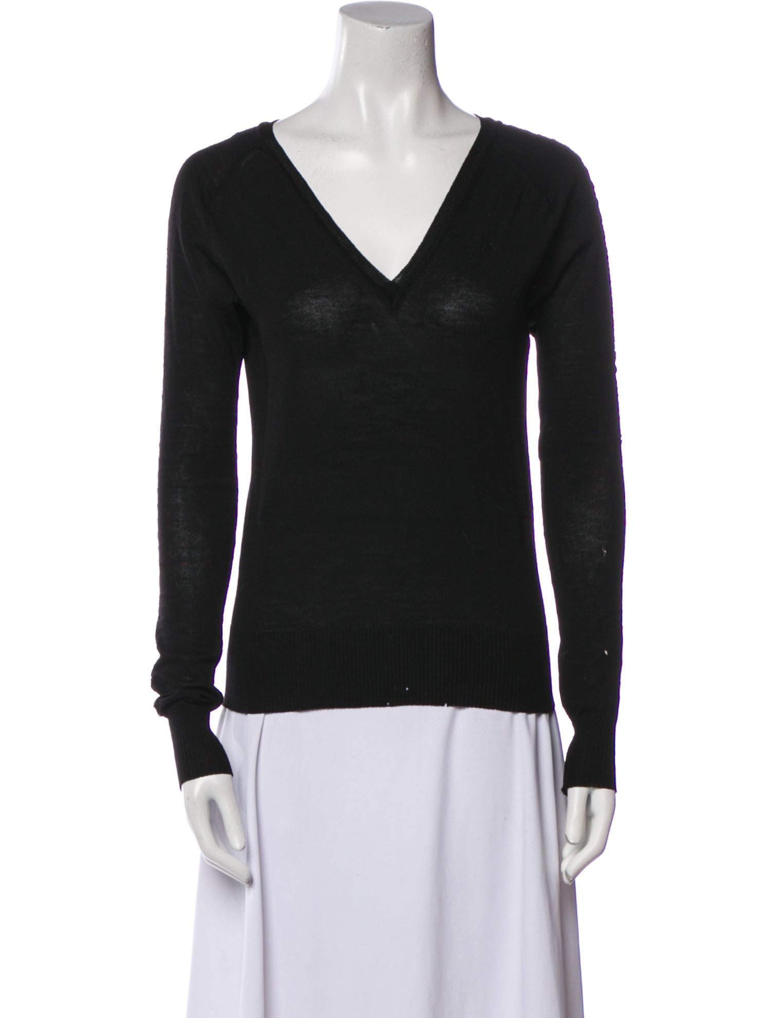 Fendi Virgin Wool V-Neck Sweater