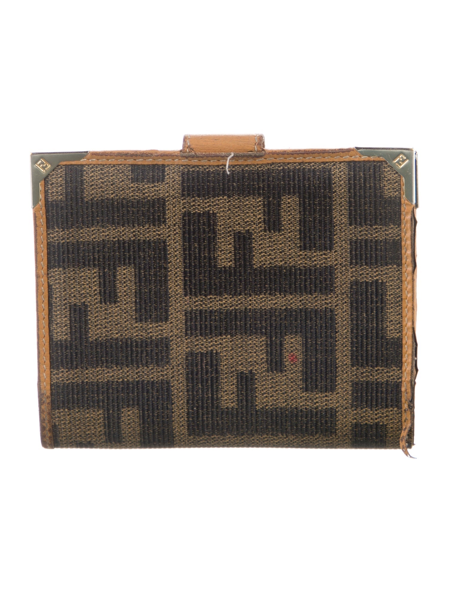 Fendi Vintage Zucca FF Logo Compact Wallet
