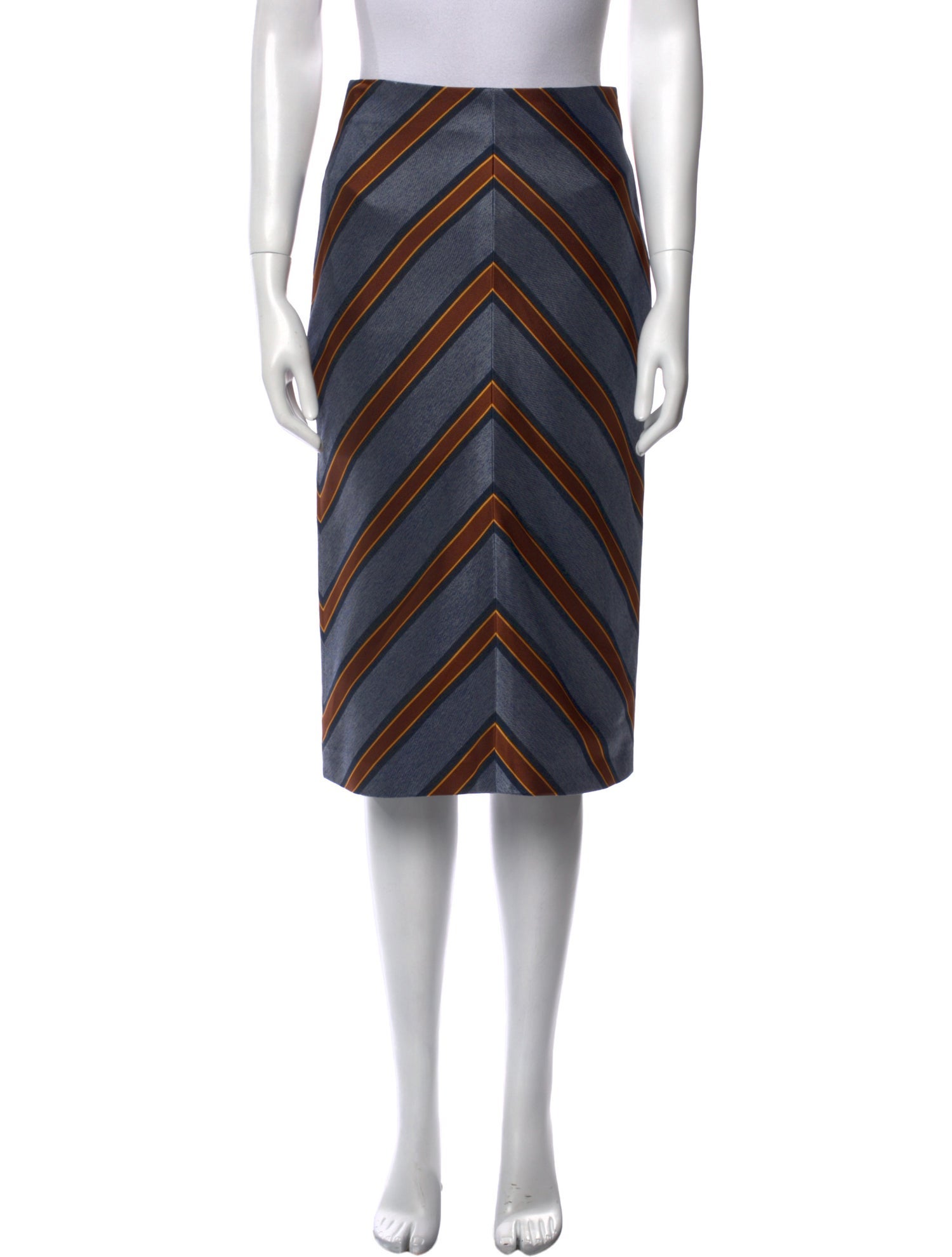 Fendi Striped Knee-Length Skirt w/ Tags