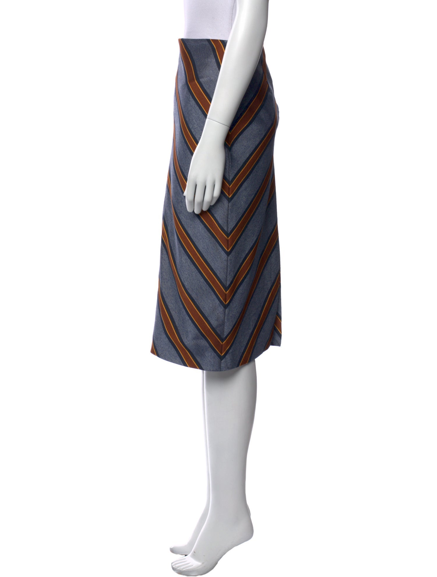 Fendi Striped Knee-Length Skirt w/ Tags
