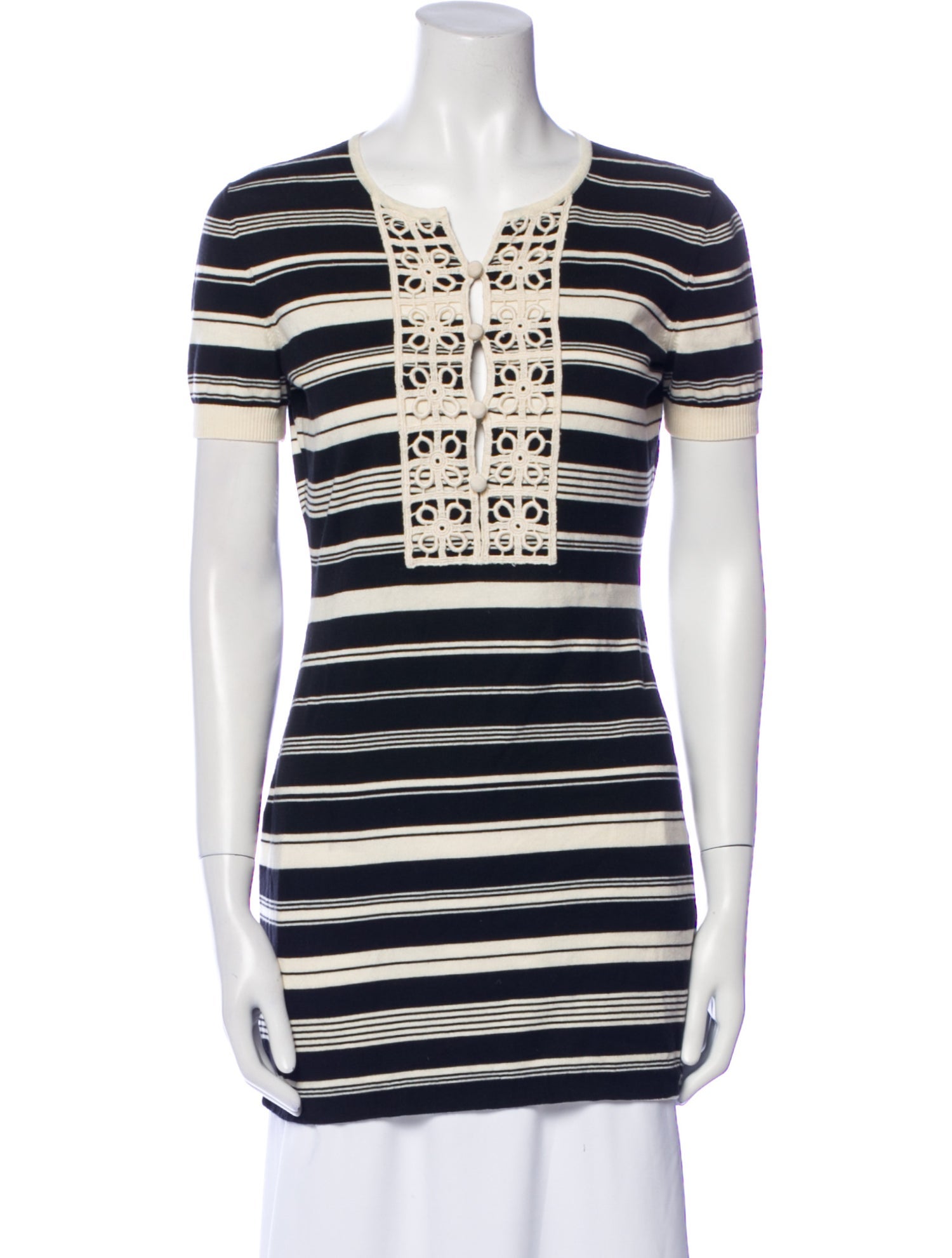 Fendi Striped V-Neck Tunic