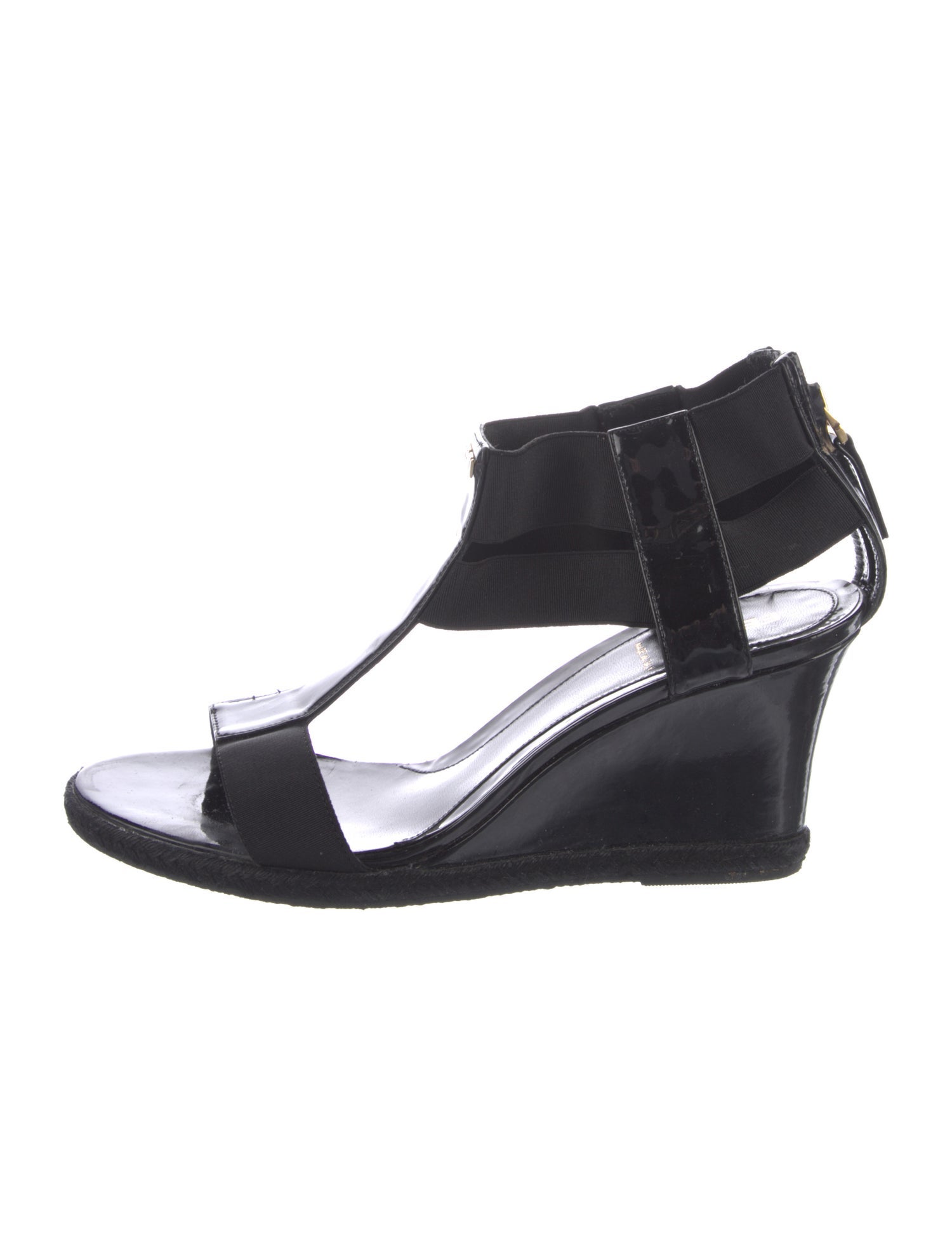 Fendi Patent Leather T-Strap Sandals
