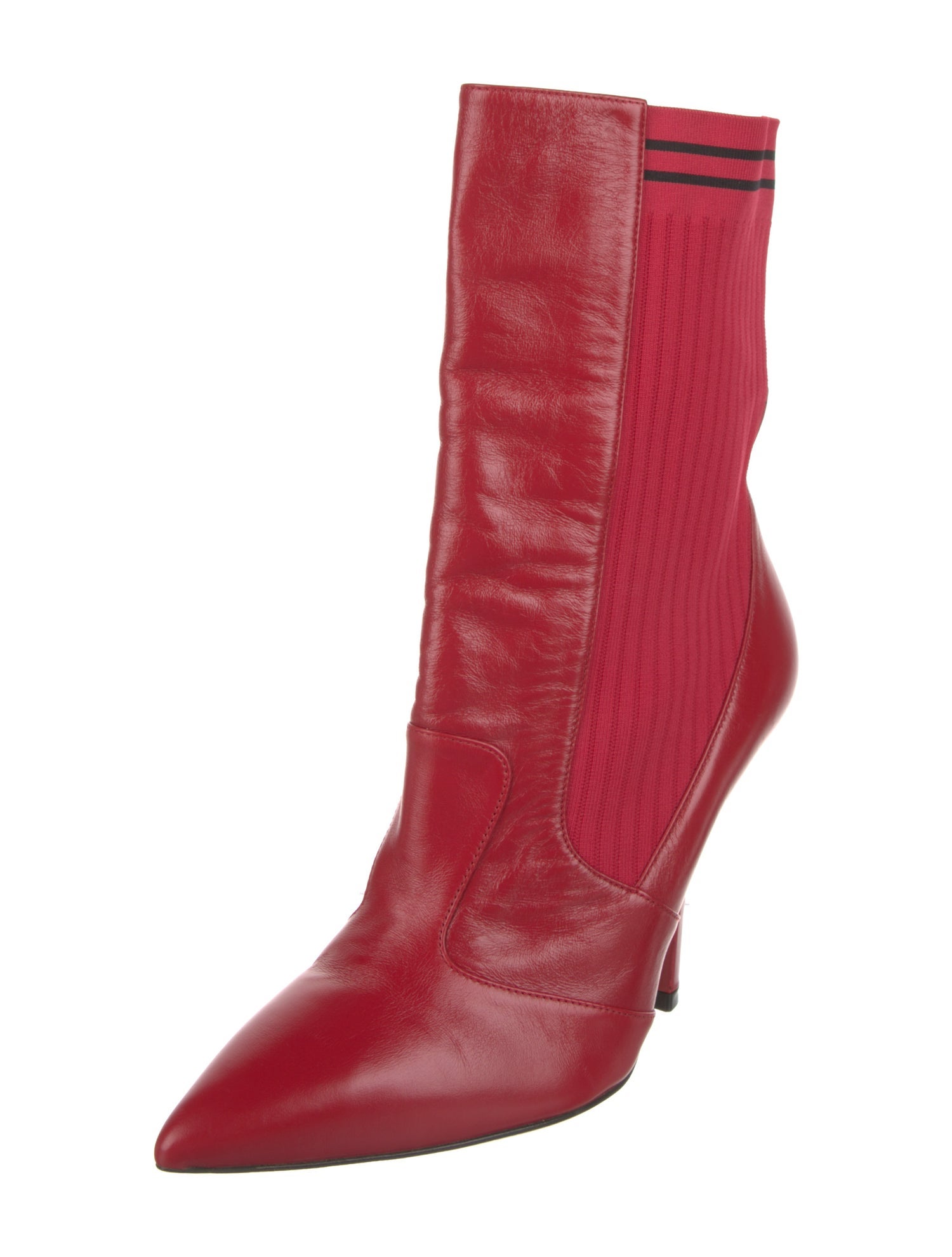 Fendi Leather Sock Boots