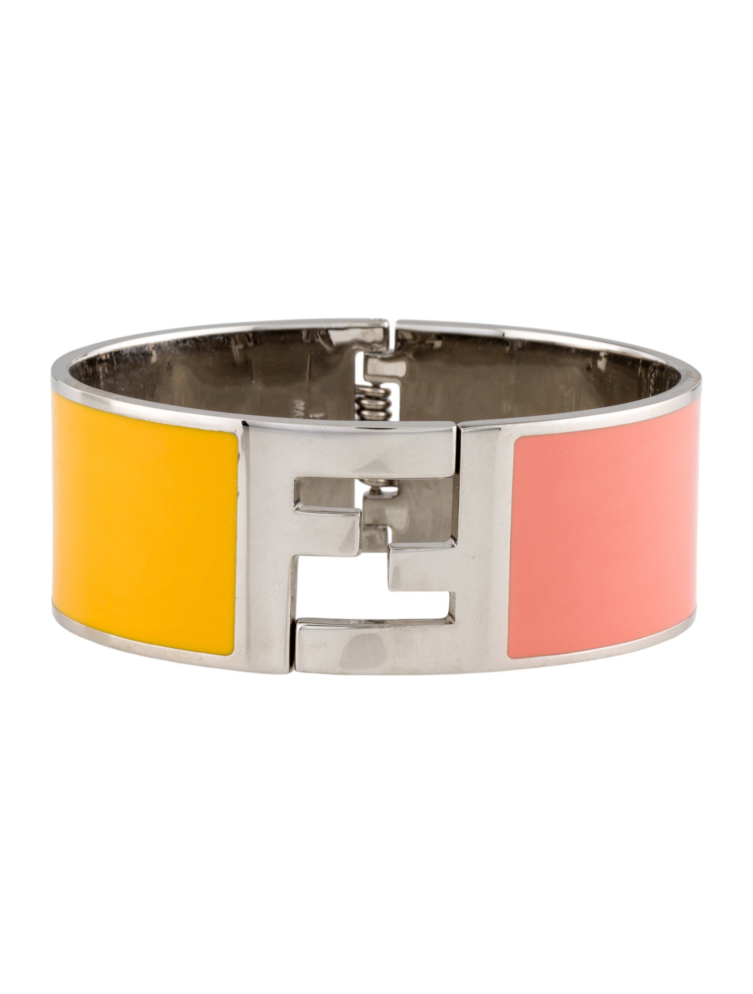 Fendi Fendista Enamel Cuff Bracelet