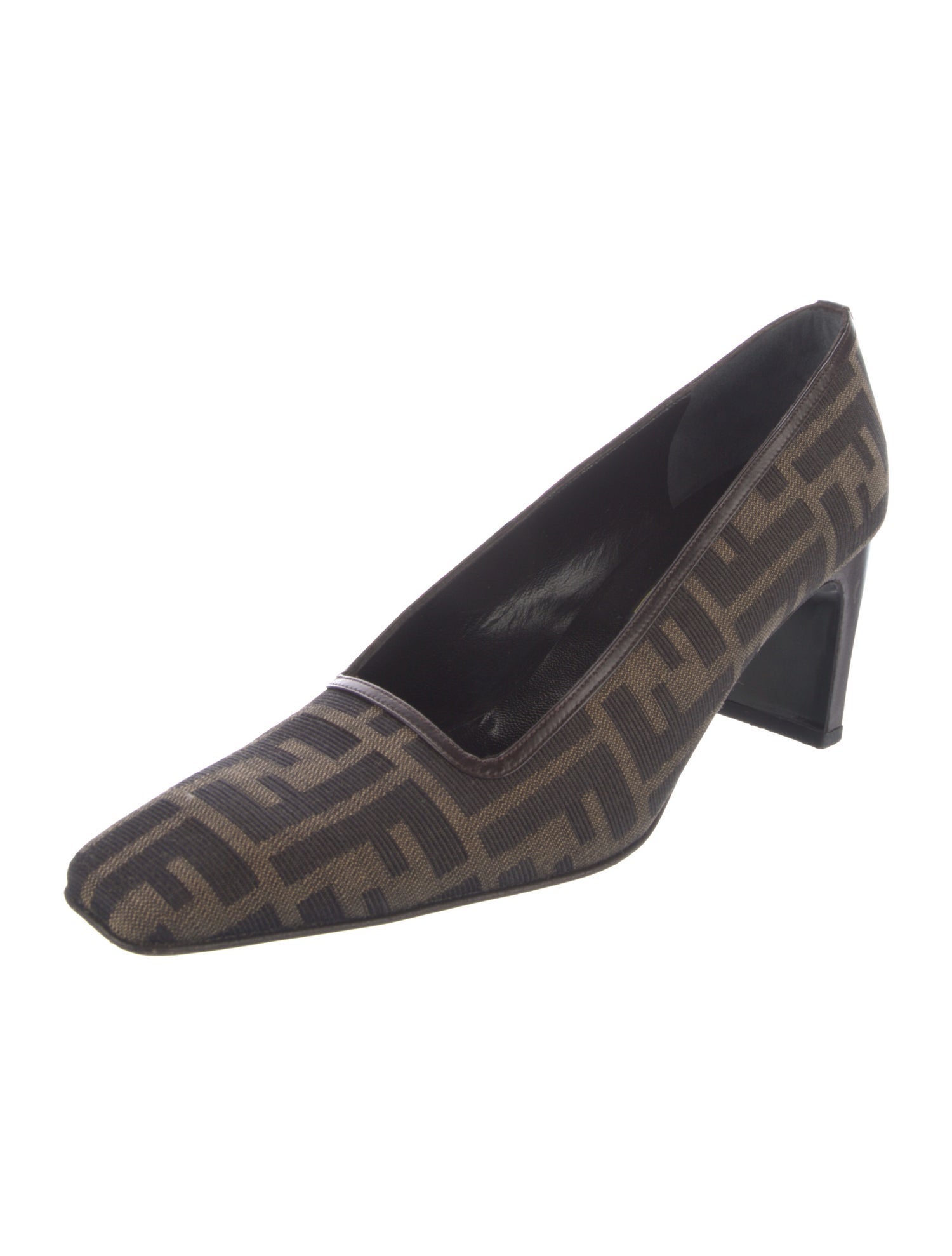 Fendi Zucca FF Logo Printed Pumps