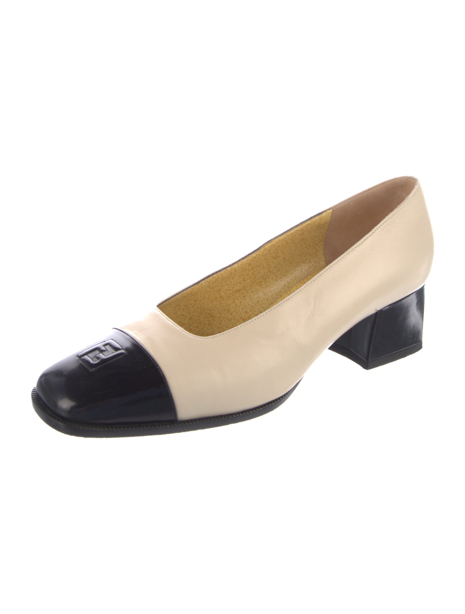 Fendi Zucca FF Logo Leather Pumps