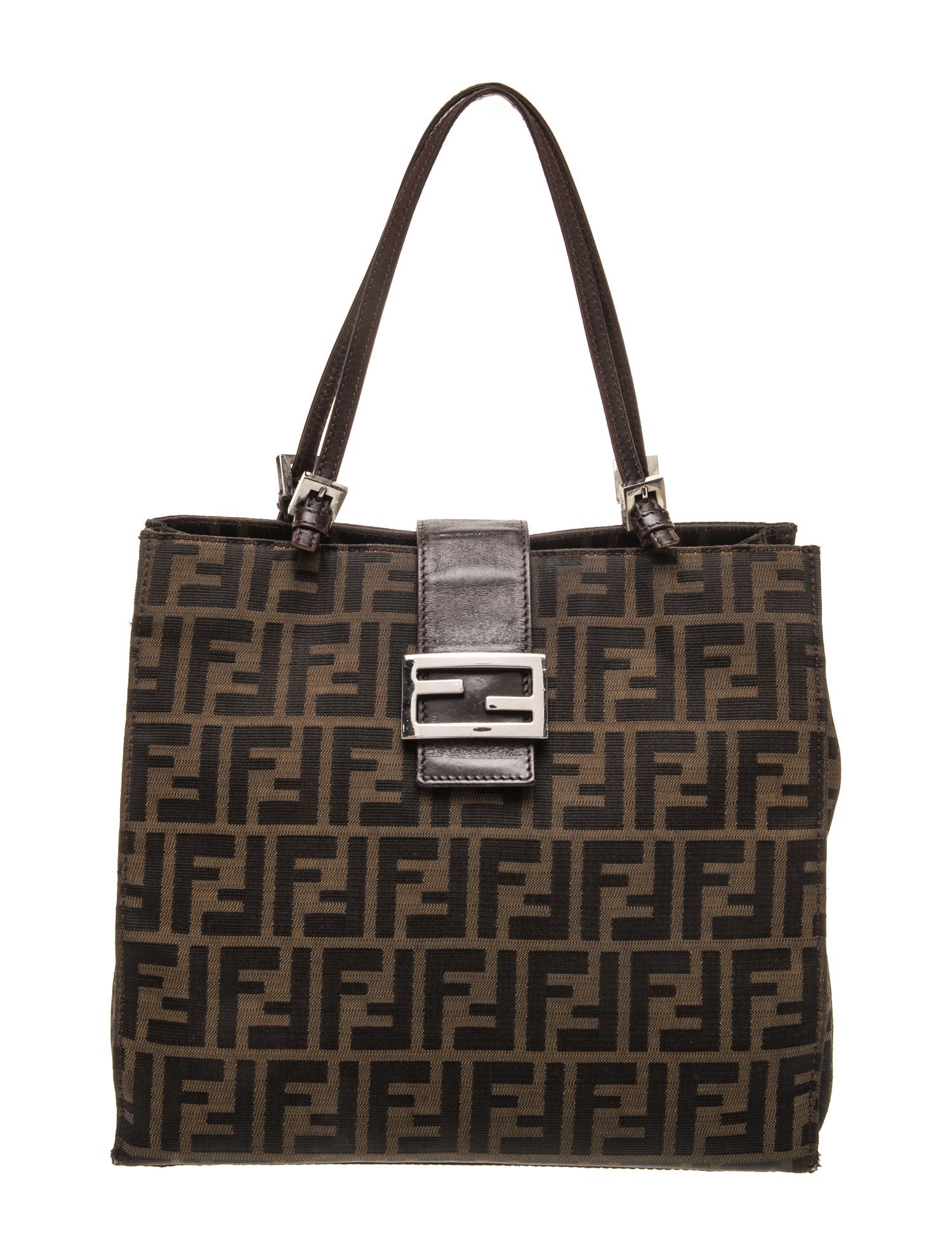 Fendi Zucca FF Shoulder Bag Vintage