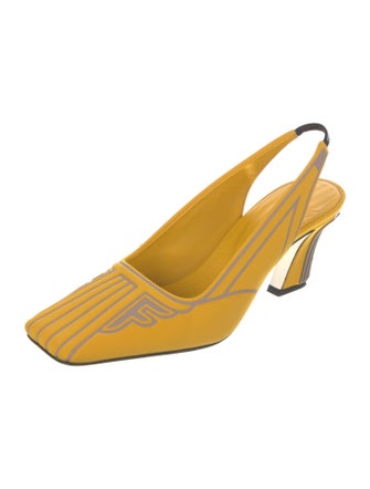 Fendi Neoprene Slingback Pumps
